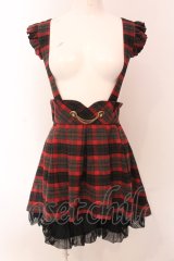 Secret Honey / タータンチェックサスペンダースカート 2 アカ×グレーチェック O-25-05-08-069-CA-SK-IG-OS