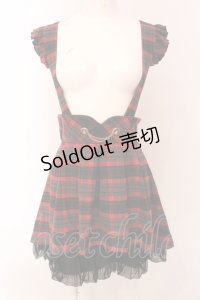 Secret Honey / タータンチェックサスペンダースカート 2 アカ×グレーチェック O-25-05-08-069-CA-SK-IG-OS