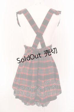 画像3: Secret Honey / タータンチェックサスペンダースカート 2 アカ×グレーチェック O-25-05-08-069-CA-SK-IG-OS
