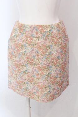 画像1: Maison de FLEUR / ジャガードスカート S ピンク O-25-05-08-071-LO-SK-IG-OS
