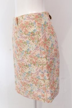 画像2: Maison de FLEUR / ジャガードスカート S ピンク O-25-05-08-071-LO-SK-IG-OS
