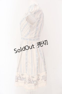 画像3: Secret Honey / パフスリーブワンピース(スクエアワンピース)  アイボリー×サックス O-25-05-08-072-CA-OP-IG-OS