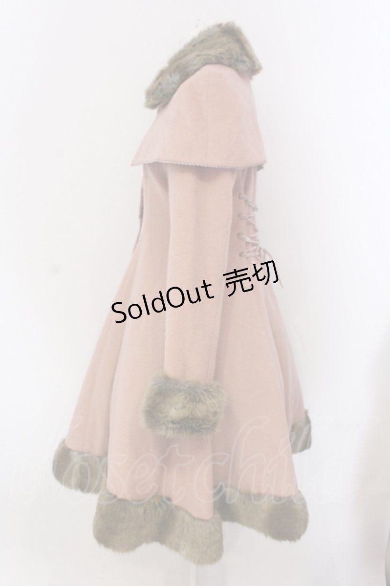 画像2: Mary Magdalene / アンゴラウールケープコート  ローズミルクティー O-25-05-08-008-CL-CO-IG-ZT-C051 (2)