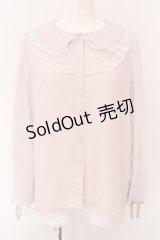 axes femme kawaii / ドットチュールローズブラウス  ピンク O-25-05-08-077-AX-BL-IG-OS