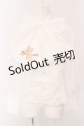 axes femme kawaii / スプーン持ちのクマさんブラウス M シロ O-25-05-08-078-AX-BL-IG-OS