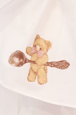 画像2: axes femme kawaii / スプーン持ちのクマさんブラウス M シロ O-25-05-08-078-AX-BL-IG-OS