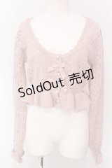 axes femme kawaii / クマブローチニットボレロ【ブローチ欠品】  ピンク O-25-05-08-079-AX-TO-IG-OS