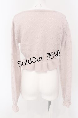 画像4: axes femme kawaii / クマブローチニットボレロ【ブローチ欠品】  ピンク O-25-05-08-079-AX-TO-IG-OS