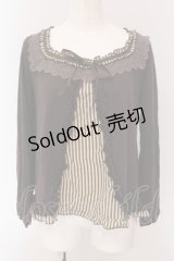 axes femme / レジメ柄スリット開きプルオーバー  ブラウン O-25-05-08-083-AX-TO-IG-OS