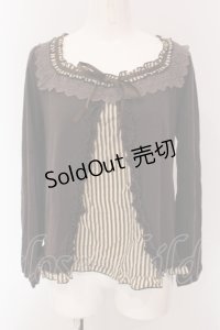 axes femme / レジメ柄スリット開きプルオーバー  ブラウン O-25-05-08-083-AX-TO-IG-OS