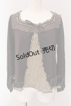 画像1: axes femme / レジメ柄スリット開きプルオーバー  ブラウン O-25-05-08-083-AX-TO-IG-OS