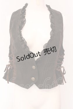 画像1: axes femme / サイド編み下げベスト M ブラウン O-25-05-08-084-AX-BL-IG-OS
