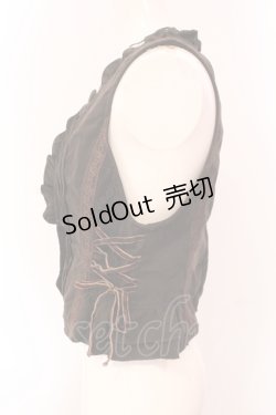 画像2: axes femme / サイド編み下げベスト M ブラウン O-25-05-08-084-AX-BL-IG-OS