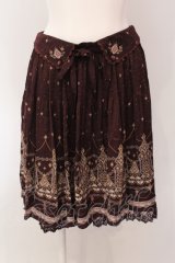 axes femme / イルミネーション柄スカート  ボルドー O-25-05-08-086-AX-SK-IG-OS