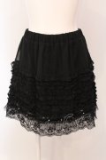 axes femme / フリルティアードペチコート M クロ O-25-05-08-087-AX-SK-IG-OS