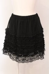 axes femme / フリルティアードペチコート M クロ O-25-05-08-087-AX-SK-IG-OS