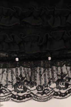 画像2: axes femme / フリルティアードペチコート M クロ O-25-05-08-087-AX-SK-IG-OS