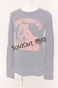 RNA / キャットプリントカットソー  ブルー O-25-05-08-089-PU-TO-IG-ZT400