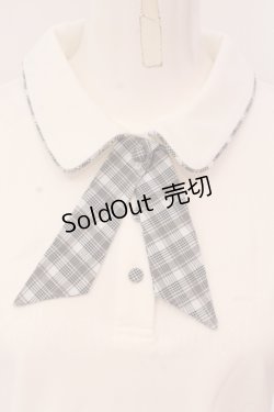 画像2: F i.n.t / チェックタイ付きポロシャツ F シロ O-25-05-08-092-CA-BL-OW-OS