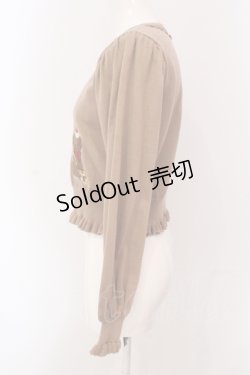 画像3: axes femme kawaii / クマパフェ刺繍ニットカーデ M モカ O-25-05-08-093-AX-TO-OW-OS