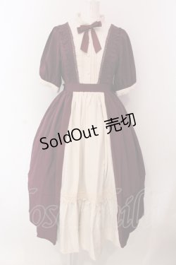画像1: axes femme kawaii / エレガントドールワンピース  ワイン O-25-05-08-010-AX-OP-IG-OS