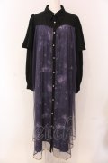 axes femme / ステラートプリントシャツワンピース F パープル O-25-05-08-097-AX-OP-OW-OS