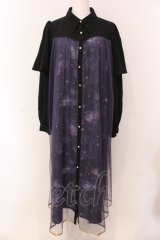 axes femme / ステラートプリントシャツワンピース F パープル O-25-05-08-097-AX-OP-OW-OS