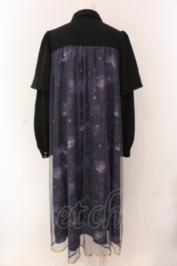 画像4: axes femme / ステラートプリントシャツワンピース F パープル O-25-05-08-097-AX-OP-OW-OS
