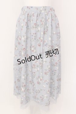 画像1: axes femme / ベリー柄ロングスカート F アオ O-25-05-08-100-AX-SK-OW-ZI