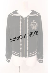 axes femme POETIQUE / 鳥かご刺しゅうセーラーブルゾン M クロ O-25-05-08-101-AX-TO-OW-OS