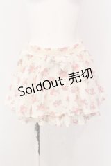 LIZ LISA / ローズ柄起毛パンツ  オフシロ×ピンク O-25-05-08-002-LO-PA-IG-OS