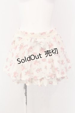 画像1: LIZ LISA / ローズ柄起毛パンツ  オフシロ×ピンク O-25-05-08-002-LO-PA-IG-OS
