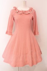 Emily Temple cute / ハートジャガードワンピース  ピンク O-25-05-08-014-ET-OP-OW-OS
