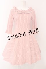 Emily Temple cute / ハートジャガードワンピース  ピンク O-25-05-08-014-ET-OP-OW-OS