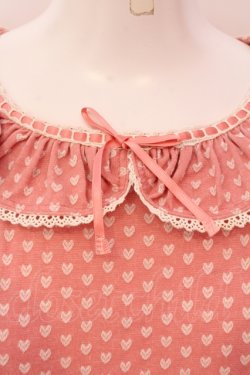 画像2: Emily Temple cute / ハートジャガードワンピース  ピンク O-25-05-08-014-ET-OP-OW-OS