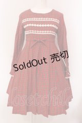 Emily Temple cute / さくらんぼレースタータンワンピース  アカ O-25-05-08-015-ET-OP-OW-OS
