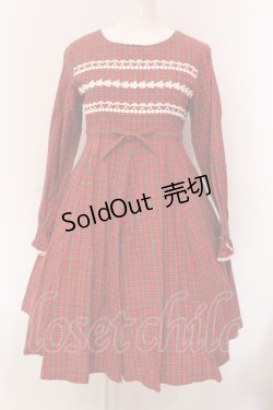 画像1: Emily Temple cute / さくらんぼレースタータンワンピース  アカ O-25-05-08-015-ET-OP-OW-OS