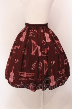画像3: Innocent World / オーケストラの楽器柄スカート LL ワイン O-25-05-08-017-IW-SK-OW-OS