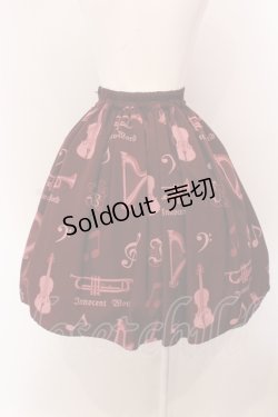 画像3: Innocent World / オーケストラの楽器柄スカート LL ワイン O-25-05-08-017-IW-SK-OW-OS