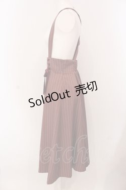 画像2: Secret Honey / サスペンダー付ミディ丈マチスカート  ピンクベージュ O-25-05-08-027-CA-SK-OW-OS