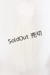 evelyn / 肩リボンチュールキャミワンピース F シロ O-25-05-08-028-LO-OP-OW-OS