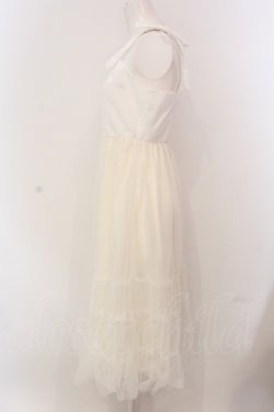 画像2: evelyn / 肩リボンチュールキャミワンピース F シロ O-25-05-08-028-LO-OP-OW-OS