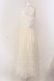 画像2: evelyn / 肩リボンチュールキャミワンピース F シロ O-25-05-08-028-LO-OP-OW-OS (2)