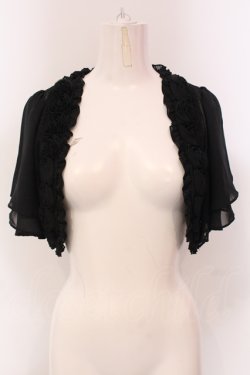 画像1: axes femme / ローズモチーフボレロ M クロ O-25-05-10-032-AX-TO-IG-OS