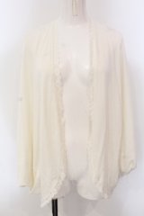 axes femme / UVカットドルマンカーディガン F アイボリー O-25-05-10-035-AX-TO-IG-OS
