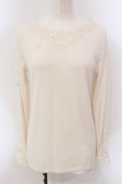 画像1: axes femme / モチーフレースインナー F アイボリー O-25-05-10-038-AX-TO-IG-OS