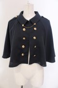 axes femme / チェーン付きダブル釦ケープ  ネイビー O-25-05-10-043-AX-JA-IG-OS