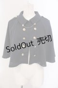 axes femme / チェーン付きダブル釦ケープ  ネイビー O-25-05-10-043-AX-JA-IG-OS