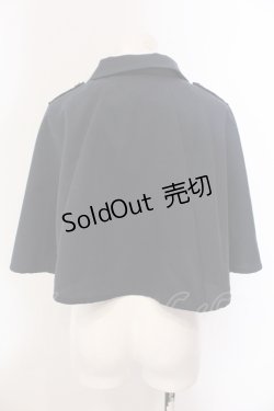 画像3: axes femme / チェーン付きダブル釦ケープ  ネイビー O-25-05-10-043-AX-JA-IG-OS