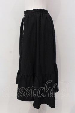 画像2: axes femme / チャイナ釦ラッフルスカート F クロ O-25-05-10-046-AX-SK-IG-OS